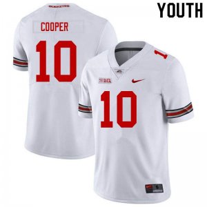 NCAA Ohio State Buckeyes Youth #10 Mookie Cooper White Nike Football College Jersey SSG7245PL